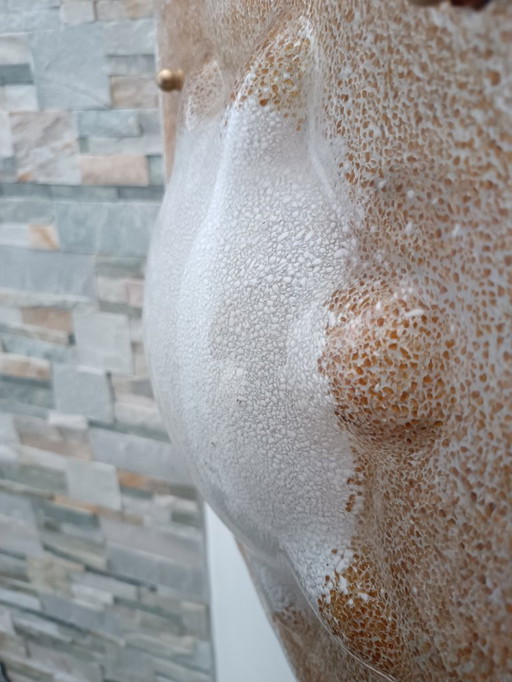 Important Murano slab wall light by Mazzega 1970s