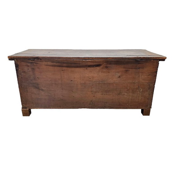 Image 1 of Antiek hand beschilderde Duitse dekenkist, 19e eeuw