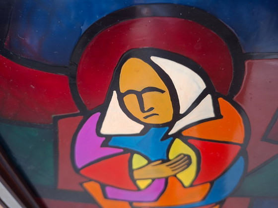 Image 1 of Original work "Madonna" – S.F. Di Biase, 1974 – Enamel on glass