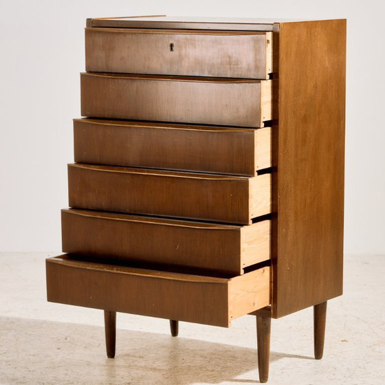 Image 1 of Cassettiera in teak MK11147 con sei cassetti