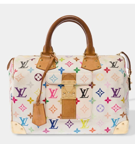 Sac LOUIS VUITTON Speedy en Toile Blanc - 103457