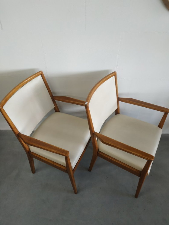 Image 1 of Juego de 4 sillas de cocina de estilo escandinavo de los años 60