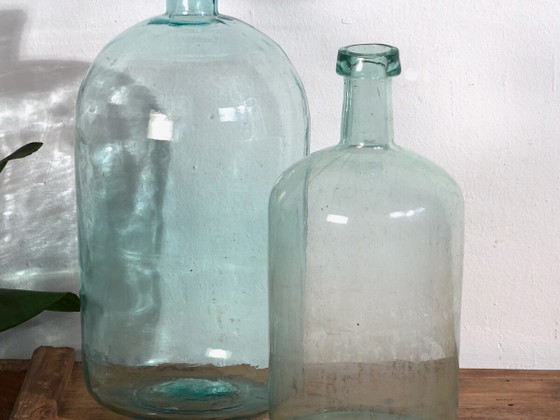 Große antike Flaschen (ca. 1920). 2er Set #42 – Gläser & Karaffe, Glass (photo 2 of 10)