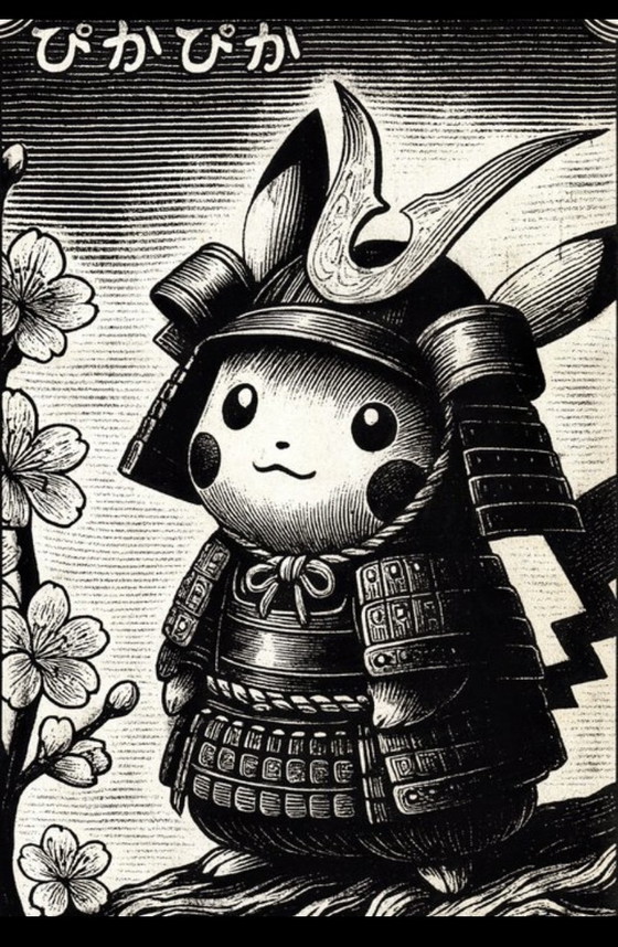 Image 1 of Kunstwerk Pikachu (Pokemon) Sakura