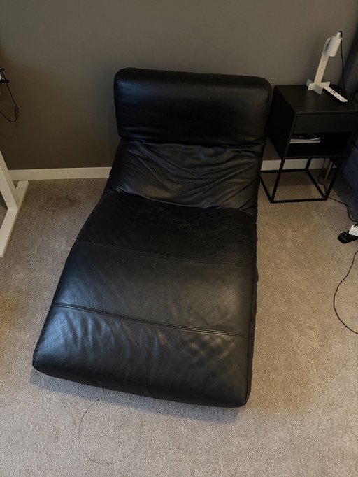 Sillón de diseño diván Jens Juul Eilersen de cuero negro