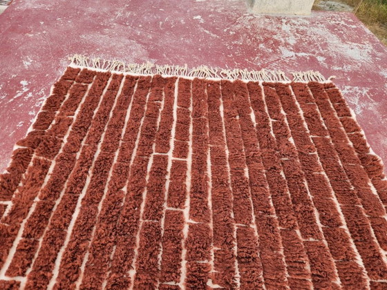 Image 1 of Tapis berbère marocain marron 250x200 cm – Tapis en laine fait main