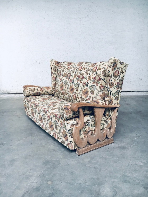 Image 1 of Dreisitzer-Sofa mit hoher Ohrenlehne im Stil der frühen 1900er Jahre