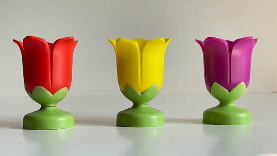 Image 1 of Vintage Tulip Egg Cups