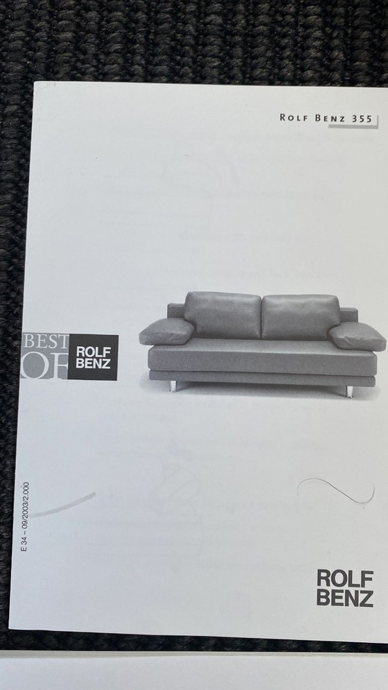 Image 1 of Design salotto in pelle nappa nera Rolf Benz