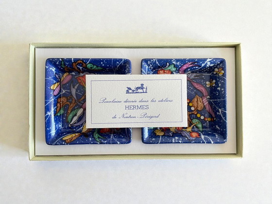 Image 1 of Hermès – Pair of porcelain trinket trays – Provenance: Ministry of Foreign Affairs (1988–1993)
