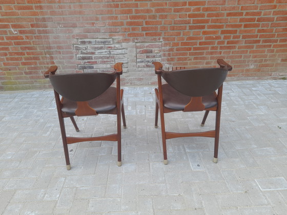 Image 1 of Zwei Kuhhornstühle von Louis van Teeffelen