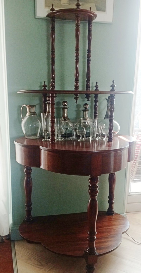 Image 1 of Fraaie Antieke Mahony Etage/Console Wandkast