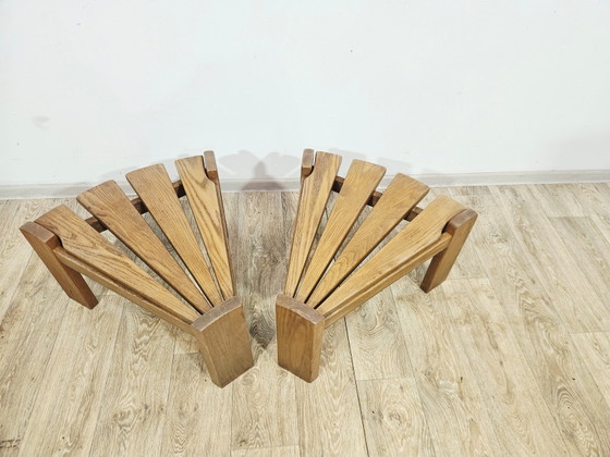 Tavolini modulari in rovere di Dittman, Paesi Bassi, anni '70, Set di 2 – Wood (photo 3 of 15)