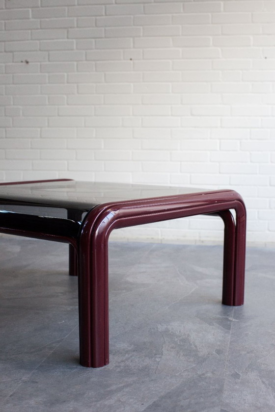 Image 1 of Orsay coffee table in burgundy by Gae Aulenti, Italy, 1970s