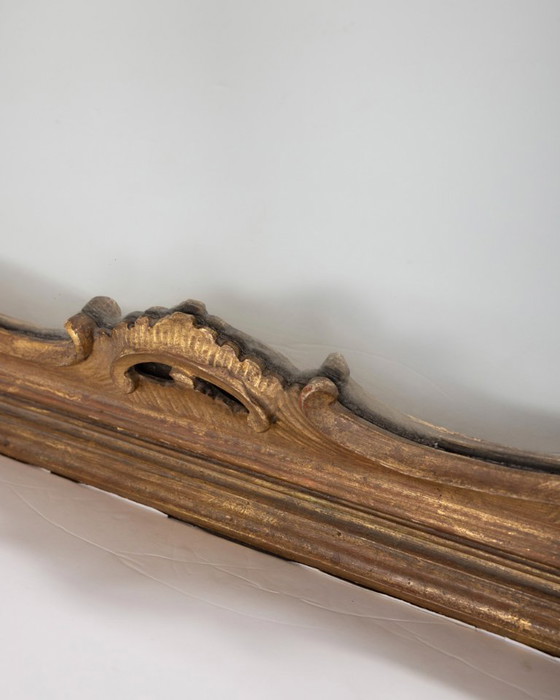 Image 1 of LARGE EARLY 20TH CENTURY BAROQUE STYLE GILDED WOOD WALL MIRROR