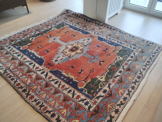 Authentiek handgeknoopt Perzisch Heriz tapijt (Azerbeidzjan) – 230 x 202 cm – Vloerkleden en tapijten, Wool (photo 4 of 5)
