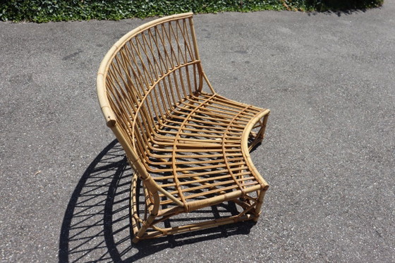 Image 1 of Divano vintage in rattan di Audoux Minet
