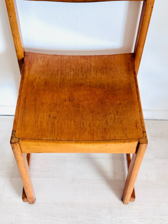 Sedia da orchestra vintage Sven Markelius anni '30, Sedie da pranzo, Legno, Marrone (foto 9 di 9)