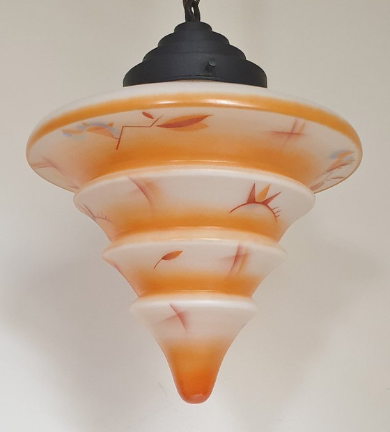 Image 1 of Unique Art Deco pendant lamp from the 1930s.