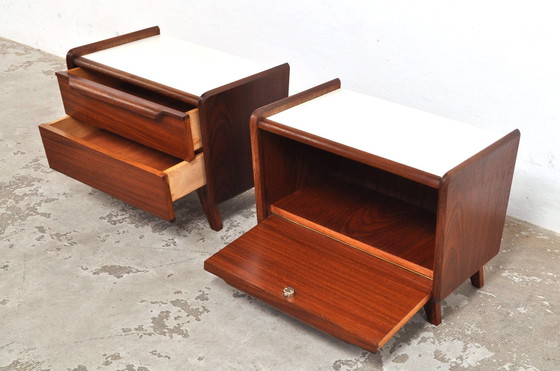 Image 1 of Tables de chevet vintage en acajou 1950s