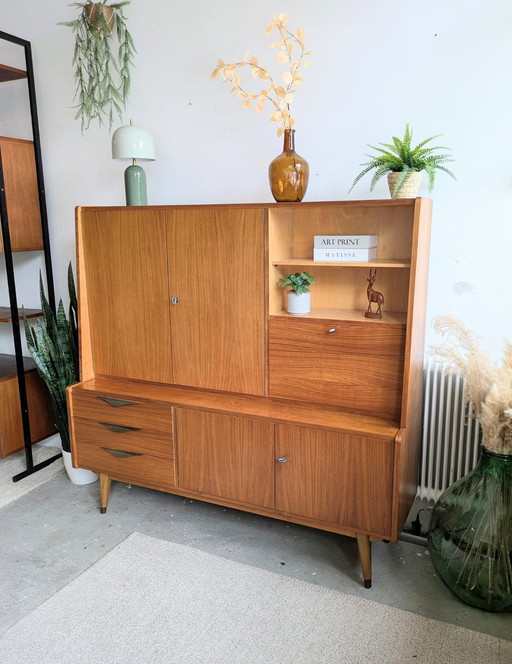 Vintage, midcentury highboard, wandkast 