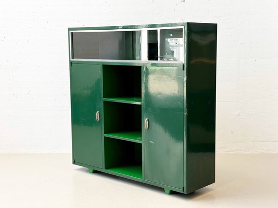 Image 1 of Zeldzame metalen kast van Arredamenti Metallici, Meneghello, Italië, jaren 50