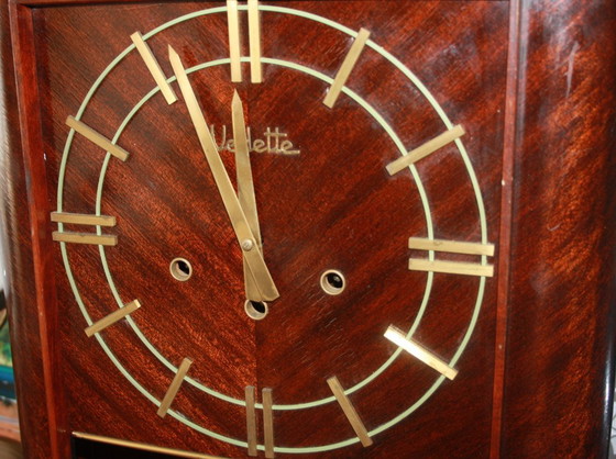 Image 1 of Antique wooden wall clock – French pendulum clock with Westminster chime