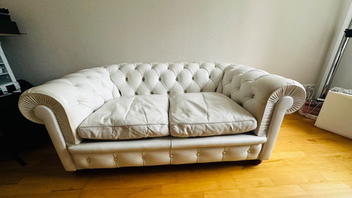 🛋️ Originele Poltrona Frau Chesterfield bank – Italiaanse designklassieker – ca. 50 jaar in familiebezit