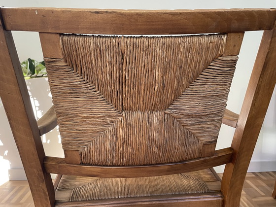2 fauteuils in de Arts & Crafts-stijl uit de jaren 1920. – Wood, Wicker (photo 7 of 15)