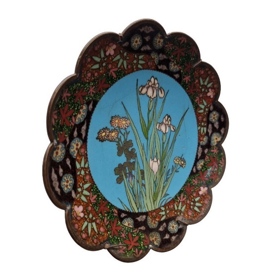 Image 1 of Antiker japanischer Cloisonné-Wandteller