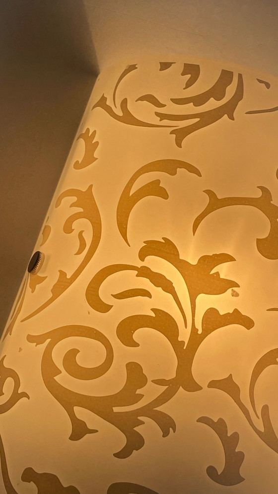 Image 1 of Polished and Silk-screened Glass Wall Lamp by Eglo