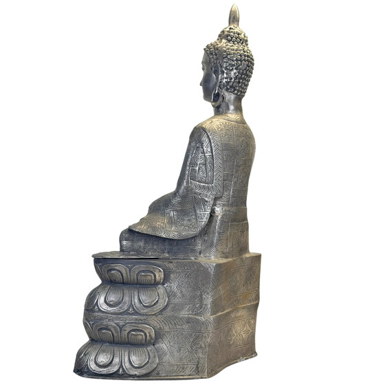 Large Chinese Incense Buddha – 1980s – 85.6 cm – Sculpture (photo 18 of 30)