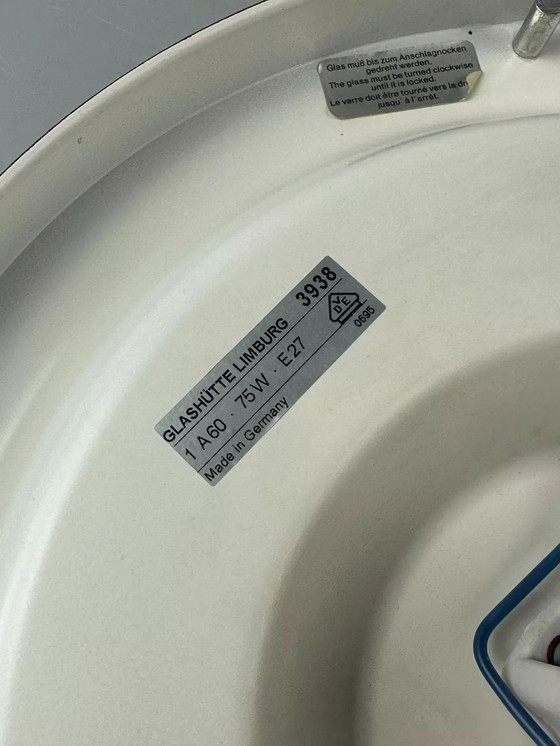 Image 1 of 60s 70s ceiling lamp wall lamp by Limburg Leuchten Germany glass chrome