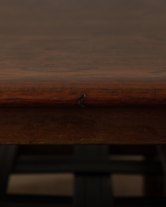 Image 1 of Vintage Rosewood Coffee Table With Leather Magazine Shelf by Topform, Mid-Century Dutch Design, 1960s