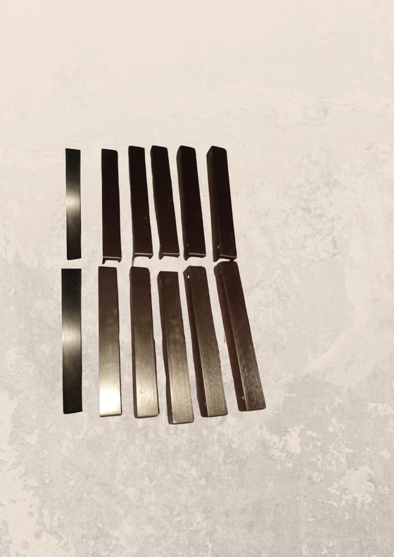 Image 1 of 12 manijas de latón macizo cepillado