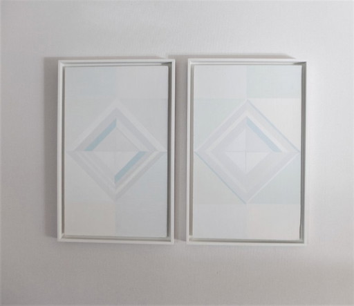 Gilbert Swimberghe 1927-2015, Pair of oils on cardboard