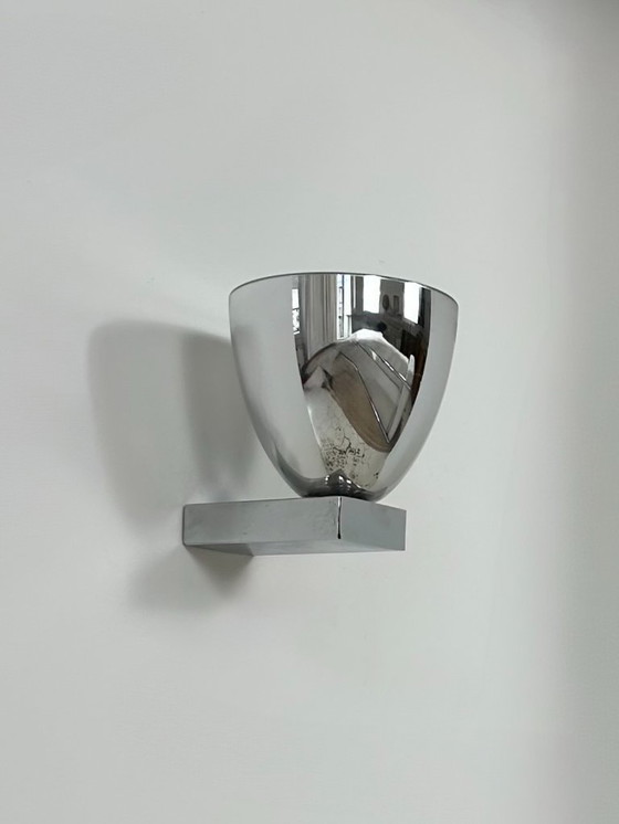 Image 1 of Applique vintage, cromo e vetro, Francia, 1970