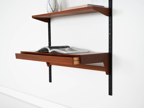 Image 1 of Teak modular shelving unit, Danish design, 1960s, designer: Kai Kristiansen, manufacturer: FM Møbler