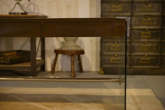 Scrivanie design in melaminico, vetro e cromo anni '80 (photo 10 of 10)