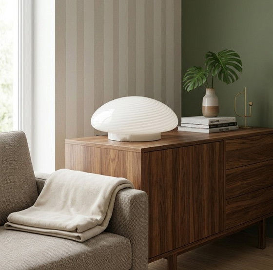 Image 1 of Lámpara de techo EGOLUCE de cristal de Murano con diseño en espiral - Estilo moderno de mediados de siglo 40x40cm Perfecta