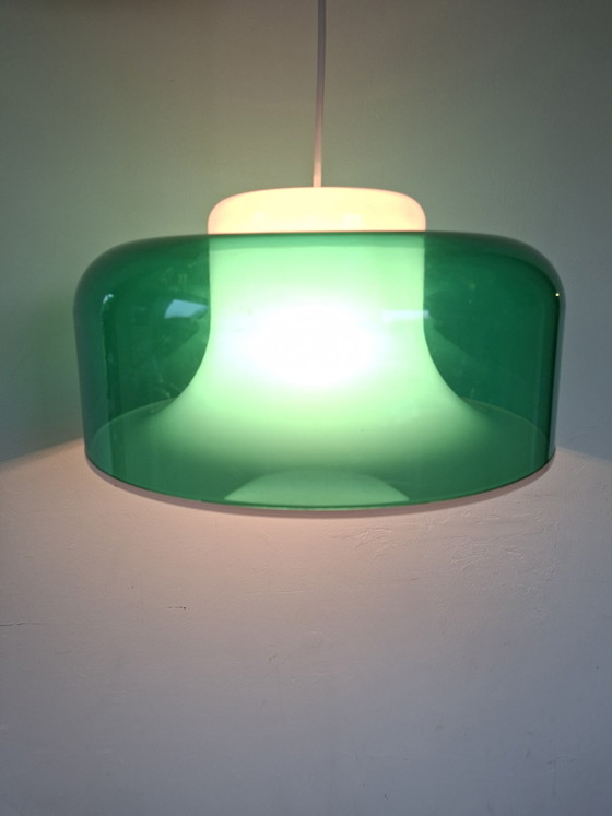Image 1 of Massive Green vintage space age pendant lamp