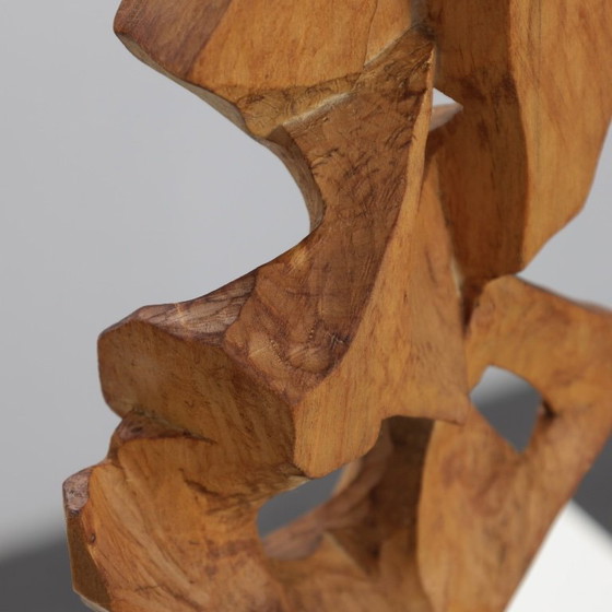 Image 1 of Escultura geométrica abstracta de madera de J. Limperg, Países Bajos, 1956.