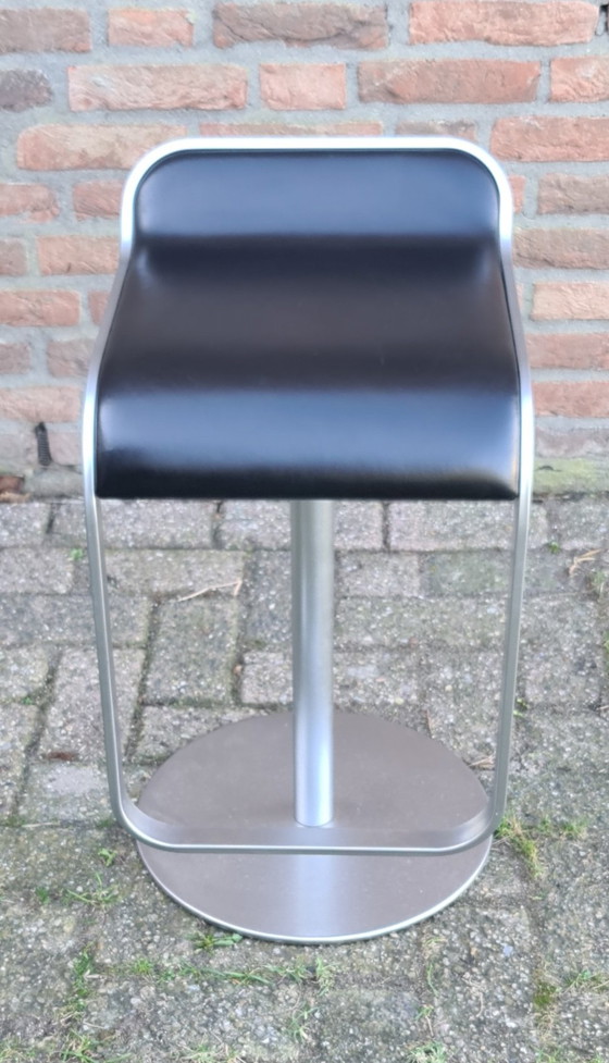 Image 1 of 1 Tabouret de bar Lapalma LEM en cuir noir