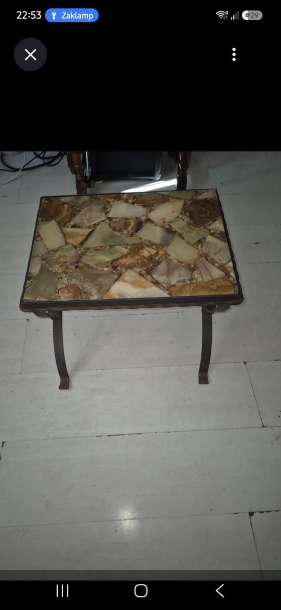 Antiker Marmor Beistelltisch – Couchtische (photo 3 of 5)