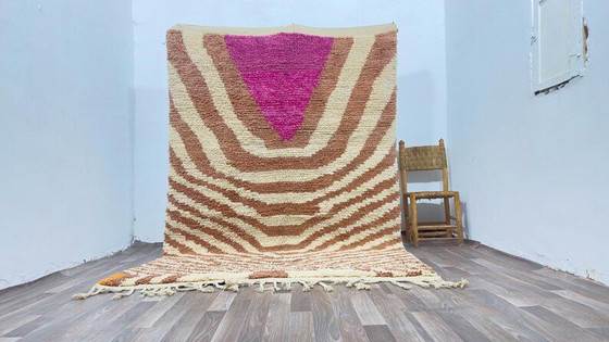 Seltener ecrufarbener Berberteppich mit geometrischen Mustern 200/300 – Teppiche & Läufer, Wool (photo 2 of 9)