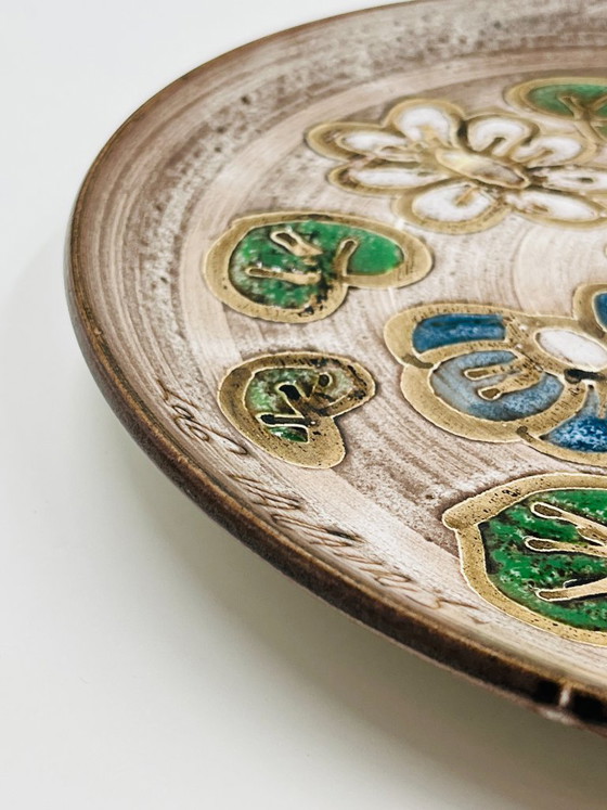 Image 1 of Piatto decorativo vintage in ceramica di Vallauris, firmato Lolo