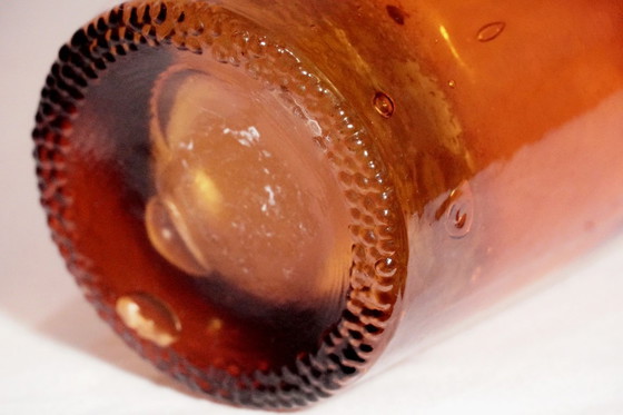 Image 1 of XXL Amber Glass Art Vase - Mid-Century Modern