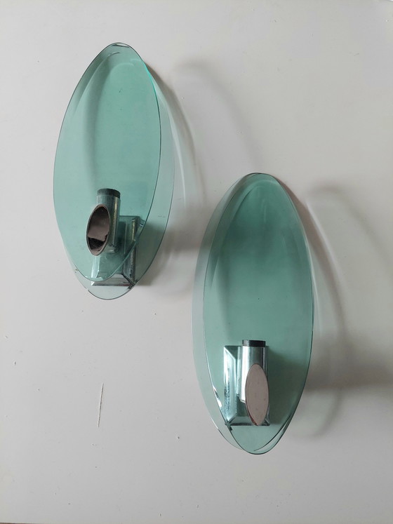 Image 1 of 2 Fontana Arte Italiaanse vintage wandlampen