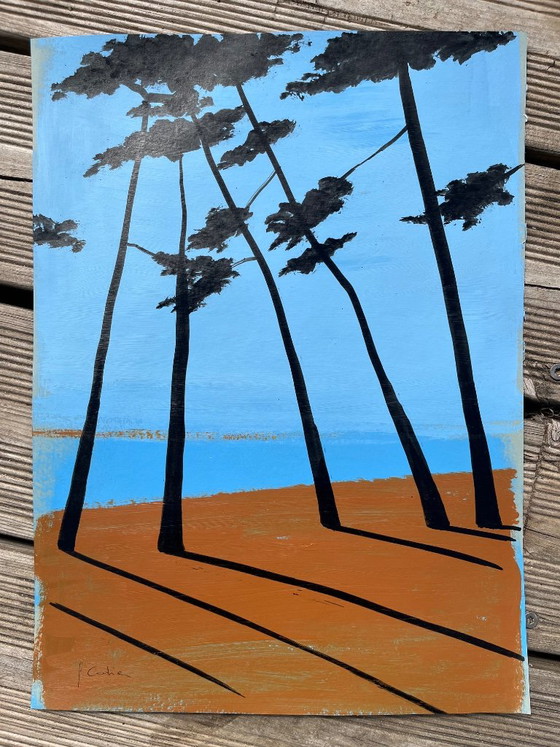 Acrylic and ink on paper, 40x30 cm, framed. – Paintings & Drawings (photo 3 of 10)