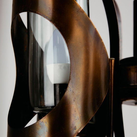 Image 1 of MK10977 Lustre en laiton et verre